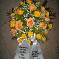 Trauerfloristik Gesteck flach