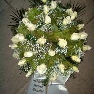 Trauerfloristik Gesteck flach