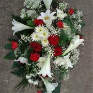 Trauerfloristik Gesteck flach