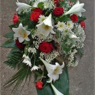 Trauerfloristik Gesteck flach