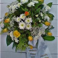 Trauerfloristik Gesteck flach