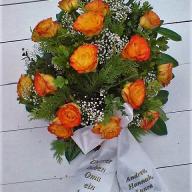 Trauerfloristik Gesteck flach